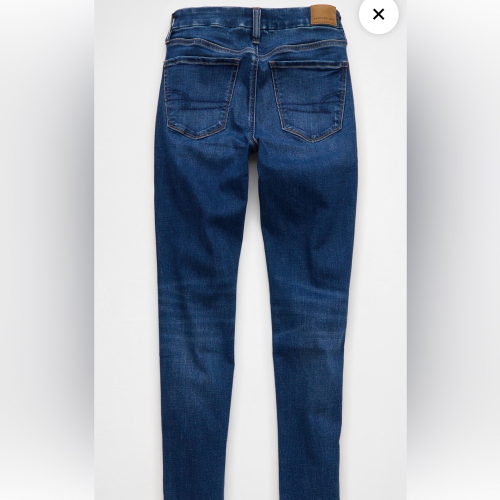 American Eagle Blue super high-rise jeggings